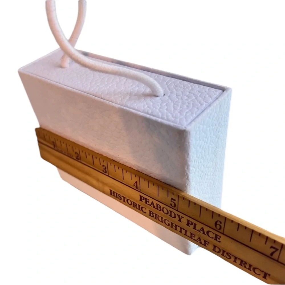 Dior empty Pebble Texture White Empty Gift Box With Gold Lettering